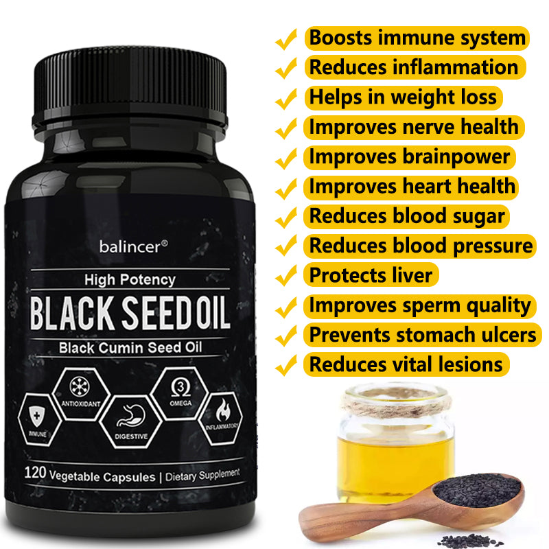 Black Seed Oil Capsules - Supports Hair