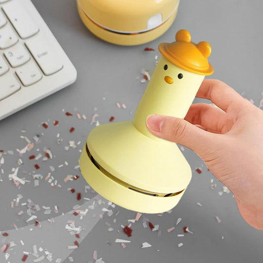 Mini Vacuum Cleaner Cartoon Shaped Mushroom Desktop Table Dust Sweeper