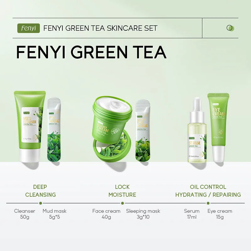 Green tea skin care products sets