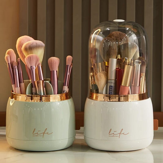 360° Rotating Makeup Brushes Organizer